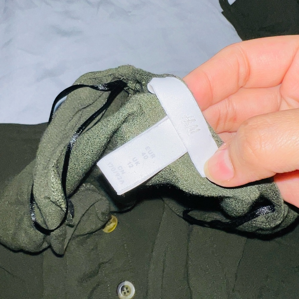 Green button up dress